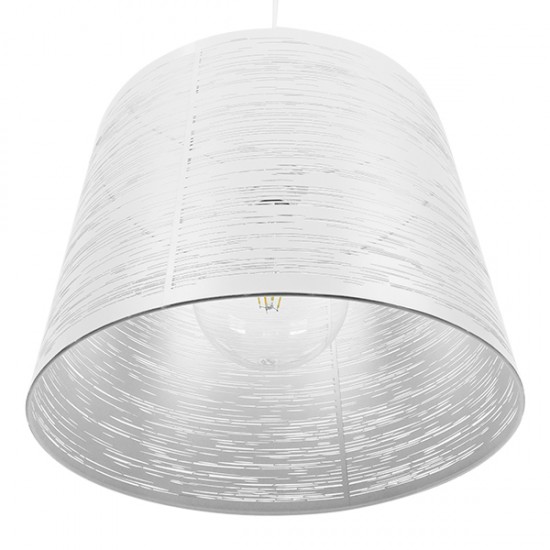 GLOBOSTAR® ACCADEMIA 01557 Μοντέρνο Κρεμαστό Φωτιστικό Οροφής με Ντουί 1 x E27 AC 220-240V IP20 - Λευκό - Μ35 x Π35 x Υ25cm