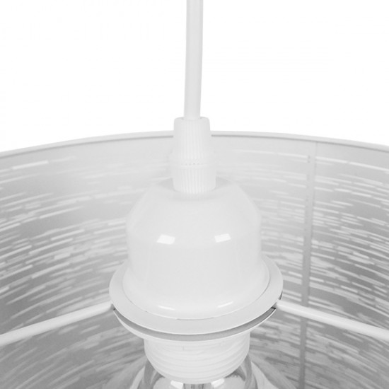 GLOBOSTAR® ACCADEMIA 01557 Μοντέρνο Κρεμαστό Φωτιστικό Οροφής με Ντουί 1 x E27 AC 220-240V IP20 - Λευκό - Μ35 x Π35 x Υ25cm