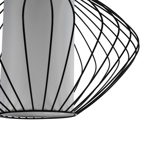 GLOBOSTAR® LILY 01558 Vintage Κρεμαστό Φωτιστικό Οροφής με Ντουί 1 x E27 AC 220-240V IP20 - Μαύρο & Λευκό - Μ43 x Π43 x Υ55cm GLOBOSTAR® LILY 01558 Vintage Κρεμαστό Φωτιστικό Οροφής με Ντουί 1 x E27 AC 220-240V IP20 - Μαύρο & Λευκό - Μ43 x Π43 x Υ55cm