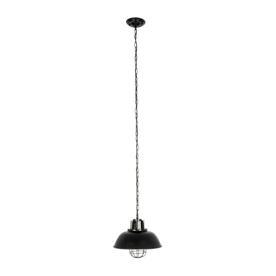 GLOBOSTAR® HARROW 01571 Vintage Κρεμαστό Φωτιστικό Οροφής με Ντουί 1 x E27 AC 220-240V IP20 - Μαύρο - Μ33 x Π33 x Υ28cm
