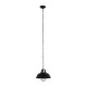 GLOBOSTAR® HARROW 01571 Vintage Κρεμαστό Φωτιστικό Οροφής με Ντουί 1 x E27 AC 220-240V IP20 - Μαύρο - Μ33 x Π33 x Υ28cm