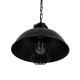 GLOBOSTAR® HARROW 01571 Vintage Κρεμαστό Φωτιστικό Οροφής με Ντουί 1 x E27 AC 220-240V IP20 - Μαύρο - Μ33 x Π33 x Υ28cm