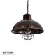 GLOBOSTAR® HARROW 01572 Vintage Κρεμαστό Φωτιστικό Οροφής με Ντουί 1 x E27 AC 220-240V IP20 - Χάλκινο - Μ33 x Π33 x Υ26cm