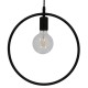 GLOBOSTAR® OMICRON 01578 Μοντέρνο Κρεμαστό Φωτιστικό Οροφής με Ντουί 1 x E27 AC 220-240V IP20 - Μαύρο - Μ33 x Π4 x Υ33cm
