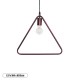 GLOBOSTAR® DELTA 01581 Μοντέρνο Κρεμαστό Φωτιστικό Οροφής με Ντουί 1 x E27 AC 220-240V IP20 - Χάλκινο - Μ37 x Π4 x Υ33cm