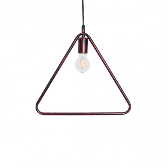 GLOBOSTAR® DELTA 01581 Μοντέρνο Κρεμαστό Φωτιστικό Οροφής με Ντουί 1 x E27 AC 220-240V IP20 - Χάλκινο - Μ37 x Π4 x Υ33cm
