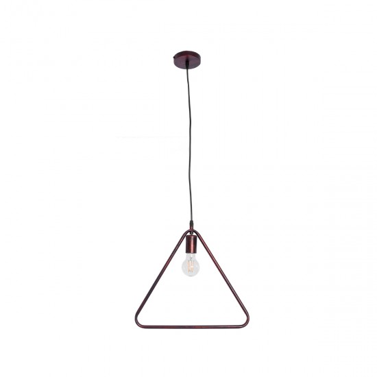GLOBOSTAR® DELTA 01581 Μοντέρνο Κρεμαστό Φωτιστικό Οροφής με Ντουί 1 x E27 AC 220-240V IP20 - Χάλκινο - Μ37 x Π4 x Υ33cm