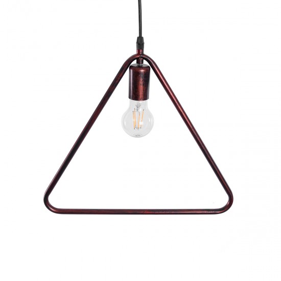 GLOBOSTAR® DELTA 01581 Μοντέρνο Κρεμαστό Φωτιστικό Οροφής με Ντουί 1 x E27 AC 220-240V IP20 - Χάλκινο - Μ37 x Π4 x Υ33cm
