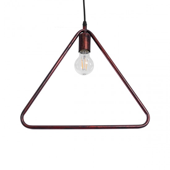 GLOBOSTAR® DELTA 01581 Μοντέρνο Κρεμαστό Φωτιστικό Οροφής με Ντουί 1 x E27 AC 220-240V IP20 - Χάλκινο - Μ37 x Π4 x Υ33cm