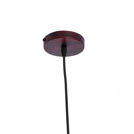 GLOBOSTAR® DELTA 01581 Μοντέρνο Κρεμαστό Φωτιστικό Οροφής με Ντουί 1 x E27 AC 220-240V IP20 - Χάλκινο - Μ37 x Π4 x Υ33cm