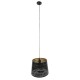 GLOBOSTAR® ACCADEMIA 01584 Μοντέρνο Κρεμαστό Φωτιστικό Οροφής με Ντουί 1 x E27 AC 220-240V IP20 - Μαύρο & Χρυσό - Μ35 x Π35 x Y25cm