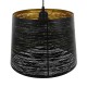 GLOBOSTAR® ACCADEMIA 01584 Μοντέρνο Κρεμαστό Φωτιστικό Οροφής με Ντουί 1 x E27 AC 220-240V IP20 - Μαύρο & Χρυσό - Μ35 x Π35 x Y25cm