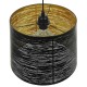 GLOBOSTAR® ACCADEMIA 01584 Μοντέρνο Κρεμαστό Φωτιστικό Οροφής με Ντουί 1 x E27 AC 220-240V IP20 - Μαύρο & Χρυσό - Μ35 x Π35 x Y25cm