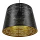 GLOBOSTAR® ACCADEMIA 01584 Μοντέρνο Κρεμαστό Φωτιστικό Οροφής με Ντουί 1 x E27 AC 220-240V IP20 - Μαύρο & Χρυσό - Μ35 x Π35 x Y25cm
