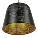 GLOBOSTAR® ACCADEMIA 01584 Μοντέρνο Κρεμαστό Φωτιστικό Οροφής με Ντουί 1 x E27 AC 220-240V IP20 - Μαύρο & Χρυσό - Μ35 x Π35 x Y25cm