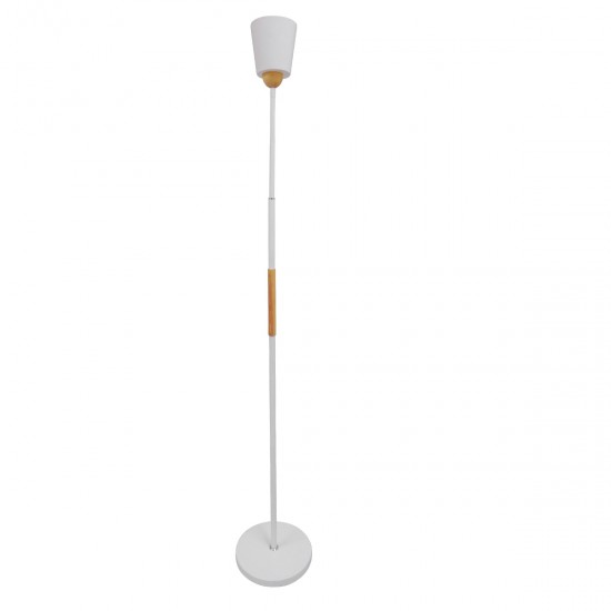 GLOBOSTAR® RIBBON 01586 Μοντέρνο Επιδαπέδιο Φωτιστικό με Ντουί 1 x E27 AC 220-240V IP20 - Λευκό & Μπεζ - Μ13 x Π13 x Υ164cm