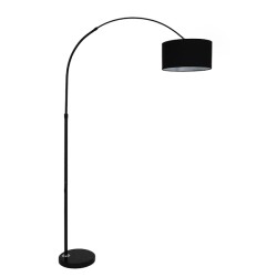 GLOBOSTAR® IMPERIAL 01587 Μοντέρνο Επιδαπέδιο Φωτιστικό με Ντουί 1 x E27 AC 220-240V IP20 - Μαύρο - Μ100 x Π34 x Υ187cm