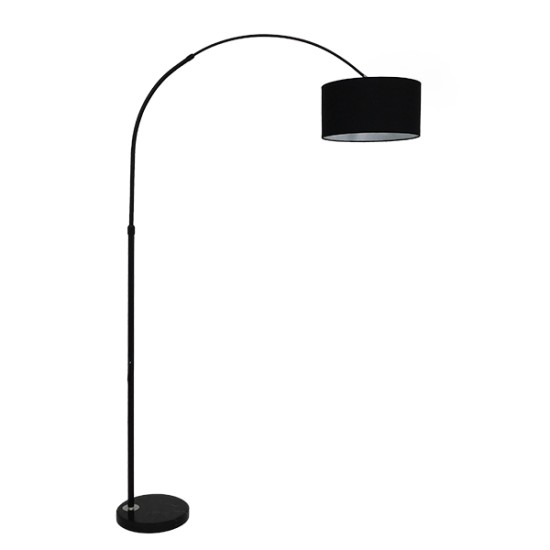 GLOBOSTAR® IMPERIAL 01587 Μοντέρνο Επιδαπέδιο Φωτιστικό με Ντουί 1 x E27 AC 220-240V IP20 - Μαύρο - Μ100 x Π34 x Υ187cm