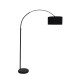 GLOBOSTAR® IMPERIAL 01587 Μοντέρνο Επιδαπέδιο Φωτιστικό με Ντουί 1 x E27 AC 220-240V IP20 - Μαύρο - Μ100 x Π34 x Υ187cm