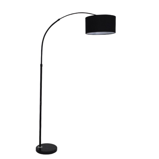 GLOBOSTAR® IMPERIAL 01587 Μοντέρνο Επιδαπέδιο Φωτιστικό με Ντουί 1 x E27 AC 220-240V IP20 - Μαύρο - Μ100 x Π34 x Υ187cm