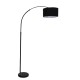 GLOBOSTAR® IMPERIAL 01587 Μοντέρνο Επιδαπέδιο Φωτιστικό με Ντουί 1 x E27 AC 220-240V IP20 - Μαύρο - Μ100 x Π34 x Υ187cm