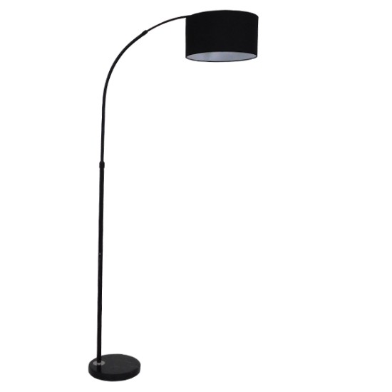 GLOBOSTAR® IMPERIAL 01587 Μοντέρνο Επιδαπέδιο Φωτιστικό με Ντουί 1 x E27 AC 220-240V IP20 - Μαύρο - Μ100 x Π34 x Υ187cm