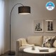 GLOBOSTAR® IMPERIAL 01587 Μοντέρνο Επιδαπέδιο Φωτιστικό με Ντουί 1 x E27 AC 220-240V IP20 - Μαύρο - Μ100 x Π34 x Υ187cm