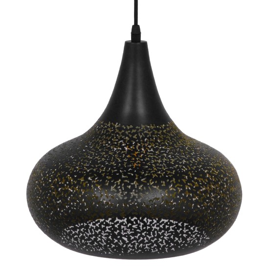 GLOBOSTAR® JANIS 01590 Μοντέρνο Κρεμαστό Φωτιστικό Οροφής με Ντουί 1 x E27 AC 220-240V IP20 - Μαύρο & Χρυσό - Μ30 x Π30 x Υ30cm GLOBOSTAR® JANIS 01590 Μοντέρνο Κρεμαστό Φωτιστικό Οροφής με Ντουί 1 x E27 AC 220-240V IP20 - Μαύρο & Χρυσό - Μ30 x Π30 x Υ30cm