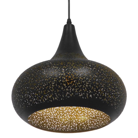 GLOBOSTAR® JANIS 01590 Μοντέρνο Κρεμαστό Φωτιστικό Οροφής με Ντουί 1 x E27 AC 220-240V IP20 - Μαύρο & Χρυσό - Μ30 x Π30 x Υ30cm GLOBOSTAR® JANIS 01590 Μοντέρνο Κρεμαστό Φωτιστικό Οροφής με Ντουί 1 x E27 AC 220-240V IP20 - Μαύρο & Χρυσό - Μ30 x Π30 x Υ30cm
