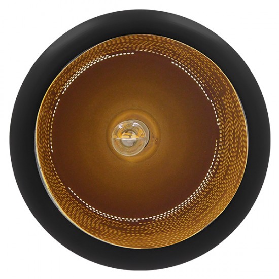 GLOBOSTAR® JANIS 01591 Μοντέρνο Κρεμαστό Φωτιστικό Οροφής με Ντουί 1 x E27 AC 220-240V IP20 - Μαύρο & Χρυσό - Μ20 x Π20 x Υ41cm GLOBOSTAR® JANIS 01591 Μοντέρνο Κρεμαστό Φωτιστικό Οροφής με Ντουί 1 x E27 AC 220-240V IP20 - Μαύρο & Χρυσό - Μ20 x Π20 x Υ41cm
