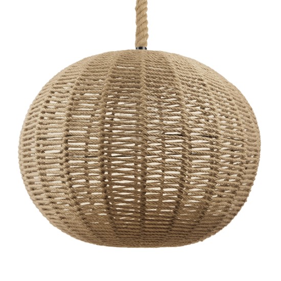 GLOBOSTAR® MANDALA 01593 Vintage Κρεμαστό Φωτιστικό Οροφής με Ντουί 1 x E27 AC 220-240V IP20 - Μπεζ - Μ60 x Π60 x Υ45cm