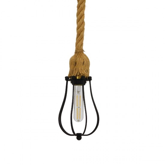GLOBOSTAR® CAMBER 01594 Vintage Κρεμαστό Φωτιστικό Οροφής με Ντουί 1 x E27 AC 220-240V IP20 - Μαύρο & Μπεζ - Μ11 x Π11 x Υ25cm GLOBOSTAR® CAMBER 01594 Vintage Κρεμαστό Φωτιστικό Οροφής με Ντουί 1 x E27 AC 220-240V IP20 - Μαύρο & Μπεζ - Μ11 x Π11 x Υ25cm