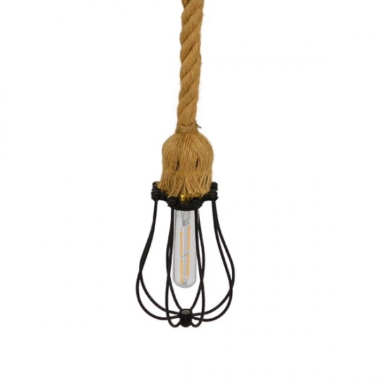 GLOBOSTAR® CAMBER 01594 Vintage Κρεμαστό Φωτιστικό Οροφής με Ντουί 1 x E27 AC 220-240V IP20 - Μαύρο & Μπεζ - Μ11 x Π11 x Υ25cm GLOBOSTAR® CAMBER 01594 Vintage Κρεμαστό Φωτιστικό Οροφής με Ντουί 1 x E27 AC 220-240V IP20 - Μαύρο & Μπεζ - Μ11 x Π11 x Υ25cm