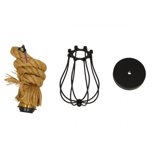 GLOBOSTAR® CAMBER 01594 Vintage Κρεμαστό Φωτιστικό Οροφής με Ντουί 1 x E27 AC 220-240V IP20 - Μαύρο & Μπεζ - Μ11 x Π11 x Υ25cm GLOBOSTAR® CAMBER 01594 Vintage Κρεμαστό Φωτιστικό Οροφής με Ντουί 1 x E27 AC 220-240V IP20 - Μαύρο & Μπεζ - Μ11 x Π11 x Υ25cm