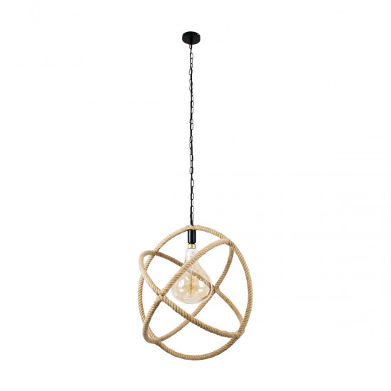 GLOBOSTAR® BELLE 01597 Vintage Κρεμαστό Φωτιστικό Οροφής με Ντουί 1 x E27 AC 220-240V IP20 - Μπεζ - Μ56 x Π56 x Y58cm GLOBOSTAR® BELLE 01597 Vintage Κρεμαστό Φωτιστικό Οροφής με Ντουί 1 x E27 AC 220-240V IP20 - Μπεζ - Μ56 x Π56 x Y58cm