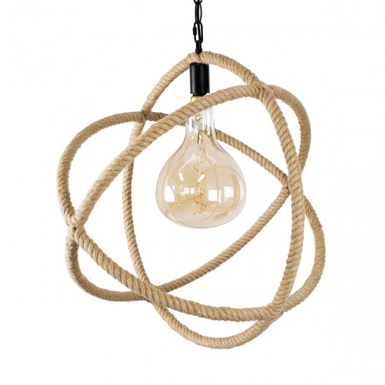 GLOBOSTAR® BELLE 01597 Vintage Κρεμαστό Φωτιστικό Οροφής με Ντουί 1 x E27 AC 220-240V IP20 - Μπεζ - Μ56 x Π56 x Y58cm GLOBOSTAR® BELLE 01597 Vintage Κρεμαστό Φωτιστικό Οροφής με Ντουί 1 x E27 AC 220-240V IP20 - Μπεζ - Μ56 x Π56 x Y58cm