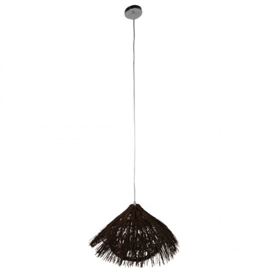 GLOBOSTAR® CHEOPE 01600 Boho Κρεμαστό Φωτιστικό Οροφής με Ντουί 1 x E27 AC 220-240V IP20 - Καφέ - Μ50 x Π50 x Y30cm