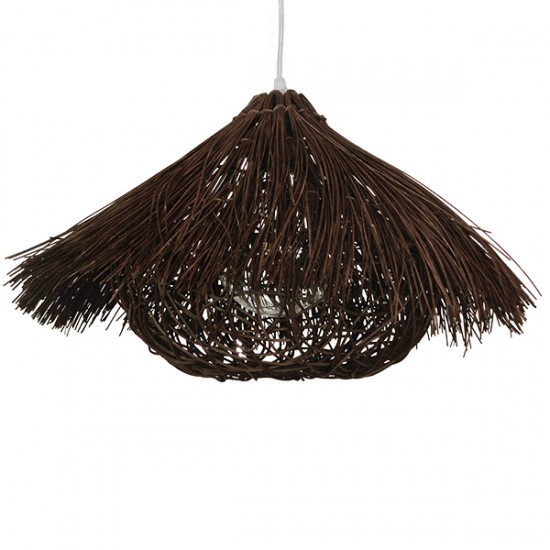GLOBOSTAR® CHEOPE 01600 Boho Κρεμαστό Φωτιστικό Οροφής με Ντουί 1 x E27 AC 220-240V IP20 - Καφέ - Μ50 x Π50 x Y30cm