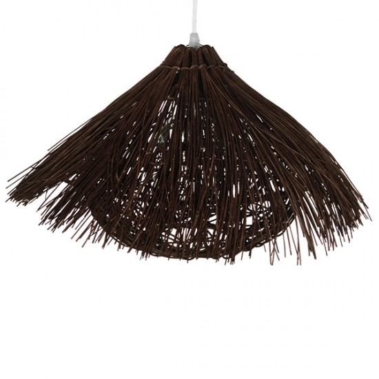 GLOBOSTAR® CHEOPE 01600 Boho Κρεμαστό Φωτιστικό Οροφής με Ντουί 1 x E27 AC 220-240V IP20 - Καφέ - Μ50 x Π50 x Y30cm