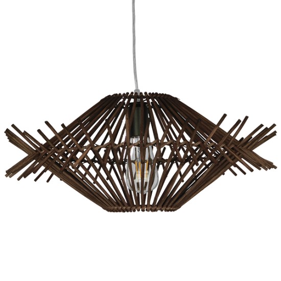 GLOBOSTAR® SASSO 01602 Boho Κρεμαστό Φωτιστικό Οροφής με Ντουί 1 x E27 AC 220-240V IP20 - Καφέ - Μ50 x Π50 x Y23cm GLOBOSTAR® SASSO 01602 Boho Κρεμαστό Φωτιστικό Οροφής με Ντουί 1 x E27 AC 220-240V IP20 - Καφέ - Μ50 x Π50 x Y23cm