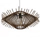 GLOBOSTAR® SASSO 01602 Boho Κρεμαστό Φωτιστικό Οροφής με Ντουί 1 x E27 AC 220-240V IP20 - Καφέ - Μ50 x Π50 x Y23cm GLOBOSTAR® SASSO 01602 Boho Κρεμαστό Φωτιστικό Οροφής με Ντουί 1 x E27 AC 220-240V IP20 - Καφέ - Μ50 x Π50 x Y23cm