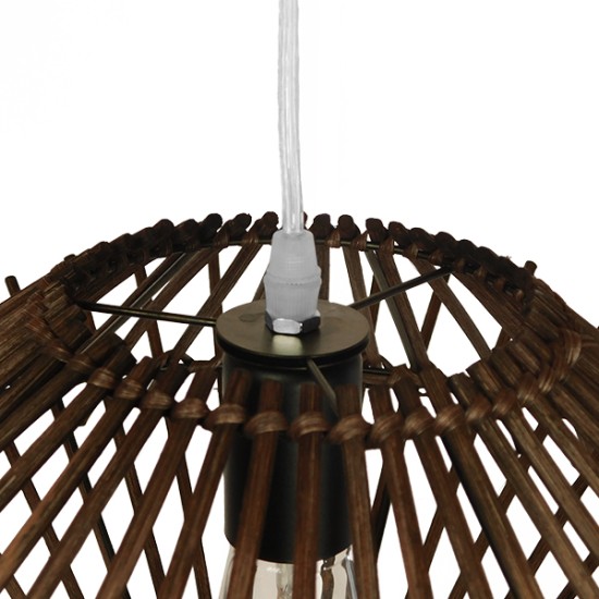 GLOBOSTAR® SASSO 01602 Boho Κρεμαστό Φωτιστικό Οροφής με Ντουί 1 x E27 AC 220-240V IP20 - Καφέ - Μ50 x Π50 x Y23cm GLOBOSTAR® SASSO 01602 Boho Κρεμαστό Φωτιστικό Οροφής με Ντουί 1 x E27 AC 220-240V IP20 - Καφέ - Μ50 x Π50 x Y23cm