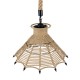 GLOBOSTAR® OZERO 01603 Boho Κρεμαστό Φωτιστικό Οροφής με Ντουί 1 x E27 AC 220-240V IP20 - Μπεζ & Μαύρο - Μ41 x Π41 x Y28cm