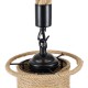 GLOBOSTAR® OZERO 01603 Boho Κρεμαστό Φωτιστικό Οροφής με Ντουί 1 x E27 AC 220-240V IP20 - Μπεζ & Μαύρο - Μ41 x Π41 x Y28cm
