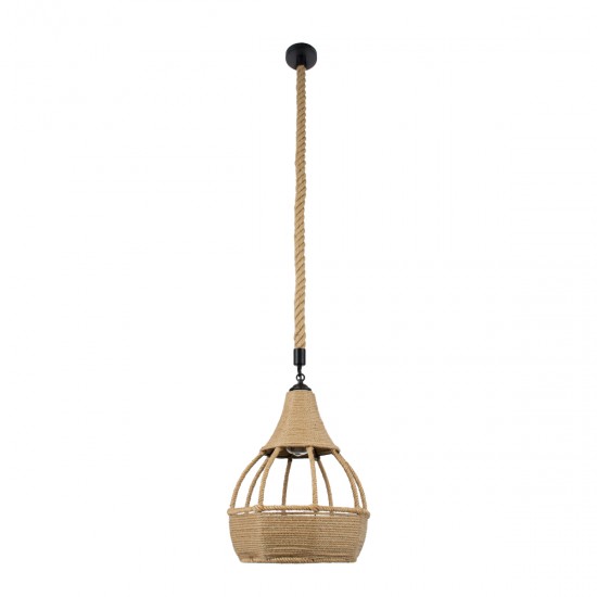 GLOBOSTAR® KUBRIC 01605 Boho Κρεμαστό Φωτιστικό Οροφής με Ντουί 1 x E27 AC 220-240V IP20 - Μπεζ - Μ30 x Π30 x Y40cm GLOBOSTAR® KUBRIC 01605 Boho Κρεμαστό Φωτιστικό Οροφής με Ντουί 1 x E27 AC 220-240V IP20 - Μπεζ - Μ30 x Π30 x Y40cm
