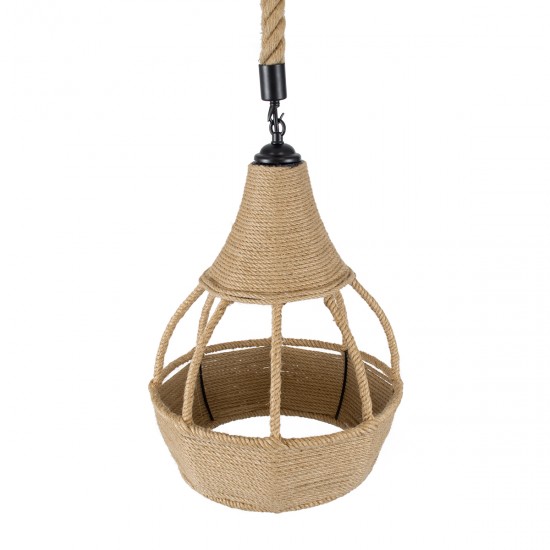 GLOBOSTAR® KUBRIC 01605 Boho Κρεμαστό Φωτιστικό Οροφής με Ντουί 1 x E27 AC 220-240V IP20 - Μπεζ - Μ30 x Π30 x Y40cm GLOBOSTAR® KUBRIC 01605 Boho Κρεμαστό Φωτιστικό Οροφής με Ντουί 1 x E27 AC 220-240V IP20 - Μπεζ - Μ30 x Π30 x Y40cm