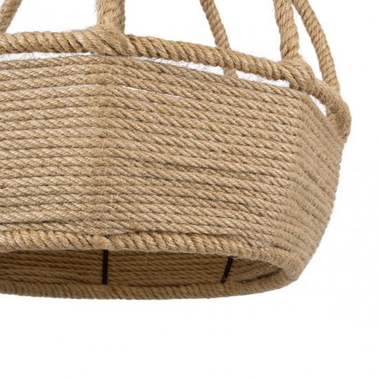 GLOBOSTAR® KUBRIC 01605 Boho Κρεμαστό Φωτιστικό Οροφής με Ντουί 1 x E27 AC 220-240V IP20 - Μπεζ - Μ30 x Π30 x Y40cm GLOBOSTAR® KUBRIC 01605 Boho Κρεμαστό Φωτιστικό Οροφής με Ντουί 1 x E27 AC 220-240V IP20 - Μπεζ - Μ30 x Π30 x Y40cm