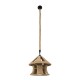 GLOBOSTAR® SOLITARIO 01606 Boho Κρεμαστό Φωτιστικό Οροφής με Ντουί 1 x E27 AC 220-240V IP20 - Μπεζ - Μ36 x Π36 x Y30cm