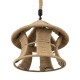 GLOBOSTAR® SOLITARIO 01606 Boho Κρεμαστό Φωτιστικό Οροφής με Ντουί 1 x E27 AC 220-240V IP20 - Μπεζ - Μ36 x Π36 x Y30cm
