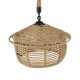 GLOBOSTAR® SPIRIT 01607 Boho Κρεμαστό Φωτιστικό Οροφής με Ντουί 1 x E27 AC 220-240V IP20 - Μπεζ - Μ35 x Π35 x Y30cm